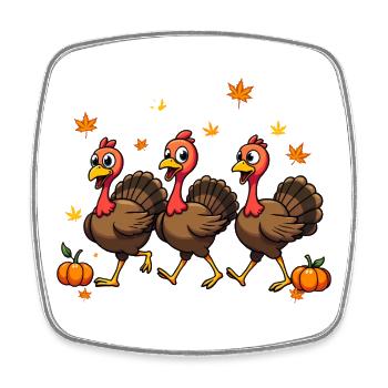 Thanksgiving Truthahn Baby - Viereckiger Kühlschrankmagnet - Weiß - Vorne