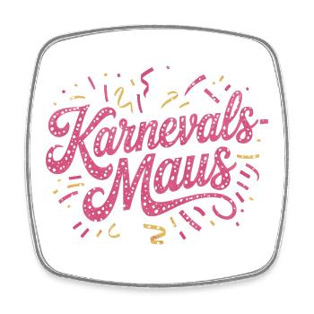 Karnevalsmaus Karneval Köln Kölner Karnevals Maus - Viereckiger Kühlschrankmagnet - Weiß - Vorne