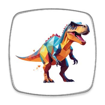 Dino2 - Magnet carré - blanc - Devant