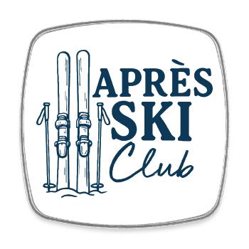Après Ski Club - Square fridge magnet - white - Front