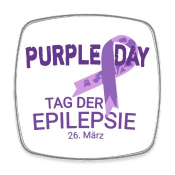 Epilepsy Purple Day - 26. März - Tag Der Epilepsie - Viereckiger Kühlschrankmagnet - Weiß - Vorne