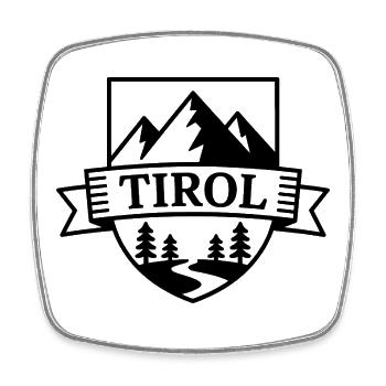 Tirol - Souvenir Design - Viereckiger Kühlschrankmagnet - Weiß - Vorne
