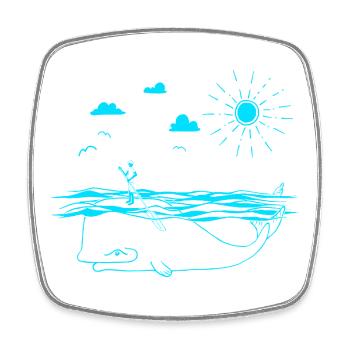 SUP - Square fridge magnet - white - Front