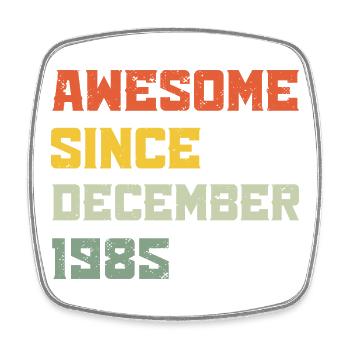 1985 Décembre Cadeau d’anniversaire Vintage Rétro - Magnet carré - blanc - Devant