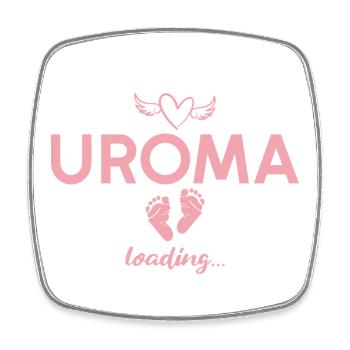 Uroma 2026 Schwangerschaftsankündigung Oma - Viereckiger Kühlschrankmagnet - Weiß - Vorne