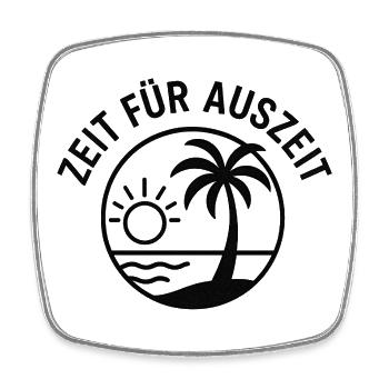 Time for time out - Vanlife / Motorhome - Square fridge magnet - white - Front