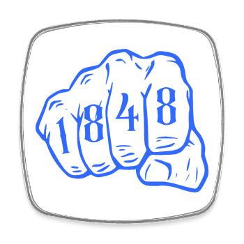 1848 Ruhrpott Football Bochum Ruhr Area - Square fridge magnet - white - Front