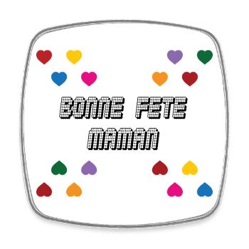 Happy Mother's Day - Mother's Day - Square fridge magnet - white - Front
