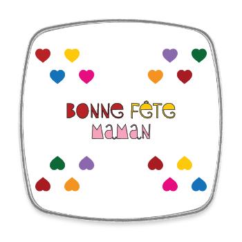 Happy Mother's Day - Mother's Day - Square fridge magnet - white - Front