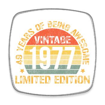 Millésime 1977, 49ème Anniversaire Cadeaux Pour Hommes Femmes - Magnet carré - blanc - Devant