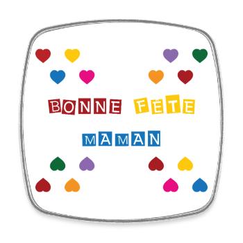 Happy Mother's Day - Mother's Day - Square fridge magnet - white - Front