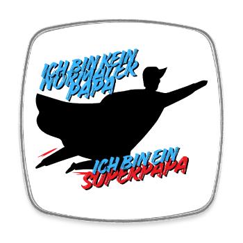 Ich bin ein Superpapa – Hero Dad Design - Viereckiger Kühlschrankmagnet - Weiß - Vorne