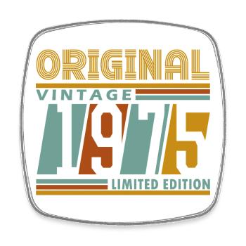 Original Retro Vintage 1975 Limited Edition 50  - Viereckiger Kühlschrankmagnet - Weiß - Vorne