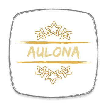 Aulona als Aulona - Viereckiger Kühlschrankmagnet - Weiß - Vorne