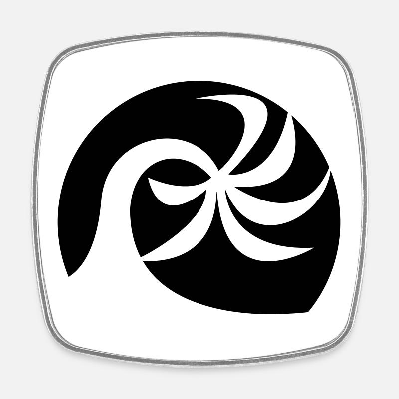 Plage de palmiers - Magnet carré - blanc