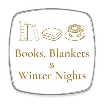 Bücher, Decken & Winternächte – Gemütliche Atmosphäre - Viereckiger Kühlschrankmagnet - Weiß - Vorne