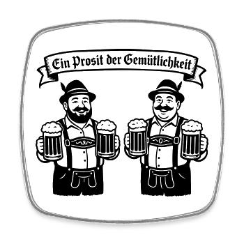 Bier männer - Ein Prosit der Gemütlichkeit - Square fridge magnet - white - Front