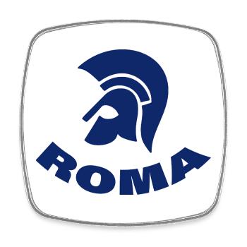 Rome - Magnet carré - blanc - Devant