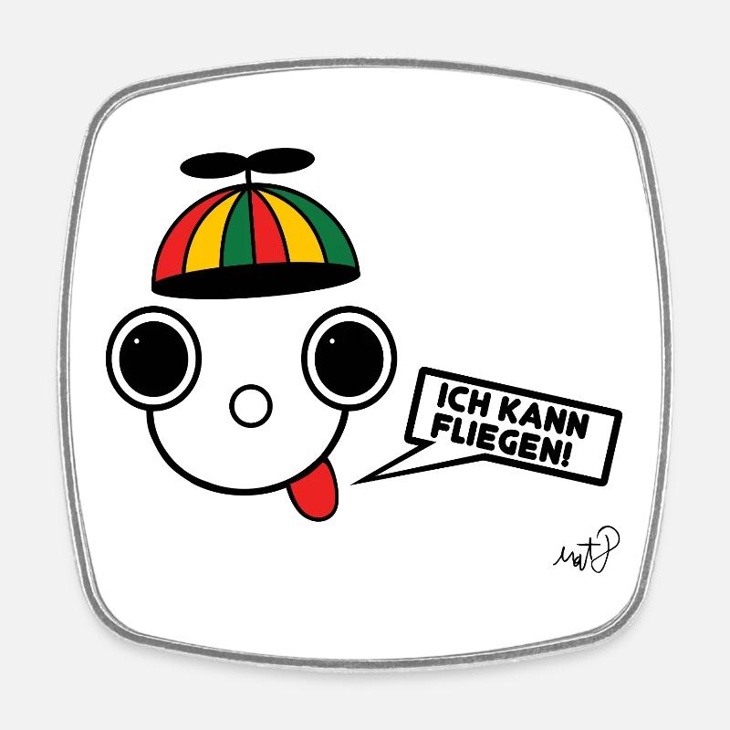 Flying Koppie - Square fridge magnet - white