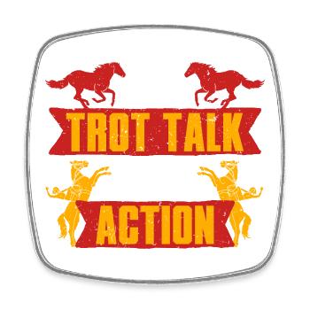 Anti Hobby Horsing Less Trot Talk - Square fridge magnet - white - Front
