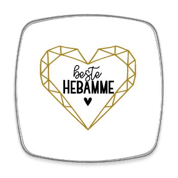 Beste Hebamme Danke Geburtshelferin - Viereckiger Kühlschrankmagnet - Weiß - Vorne