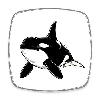 Killer whale - Square fridge magnet - white - Front