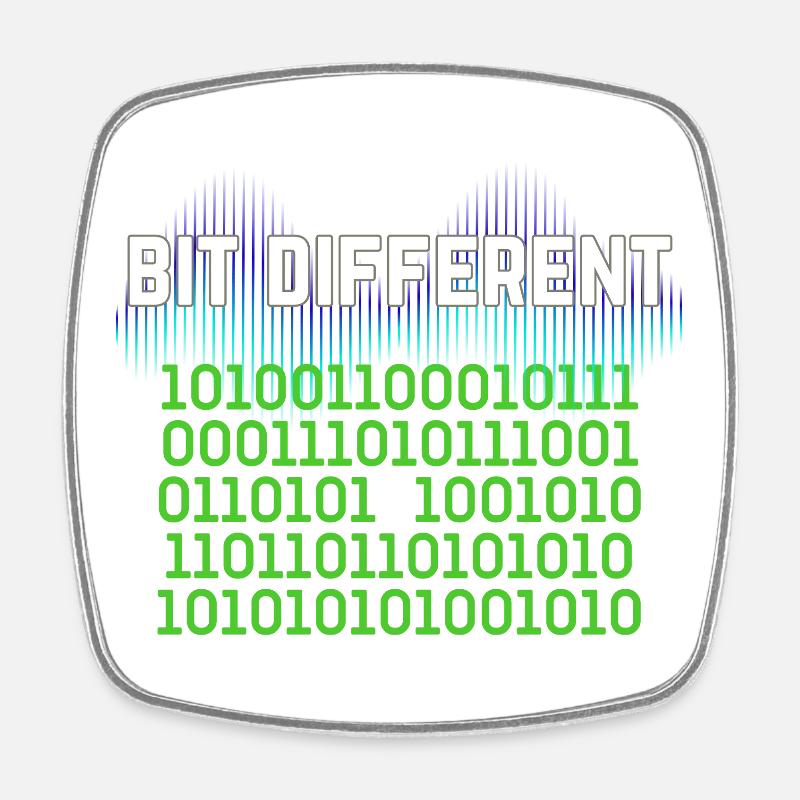 Etwas Anders – Nerdy Binary Error Design - Viereckiger Kühlschrankmagnet - Weiß