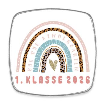 Schulkind 2026 - Einschulung - Erstklässler - Viereckiger Kühlschrankmagnet - Weiß - Vorne