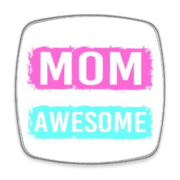 Single Mom Single Mom Single Mom - Square fridge magnet - white - Front