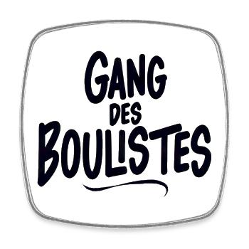 Pétanque, Pétanque-Fan, Bowler - Viereckiger Kühlschrankmagnet - Weiß - Vorne