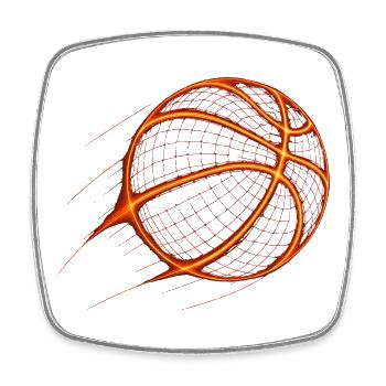 Basketball Basketball Player Gift Idea Baller Bball - Square fridge magnet - white - Front