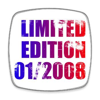 18th Birthday Limited Edition 01/2008 - Square fridge magnet - white - Front