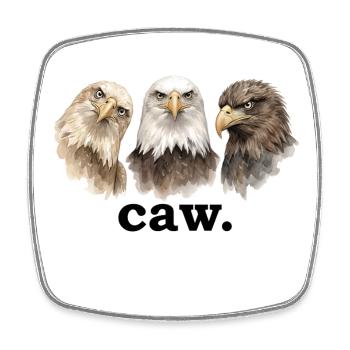 eagle croak funny eagle lover funny croak - Square fridge magnet - white - Front