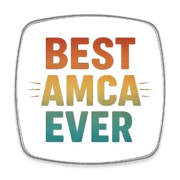 BEST AMCA EVER - Retro Vintage Turk Uncle Saying - Square fridge magnet - white - Front