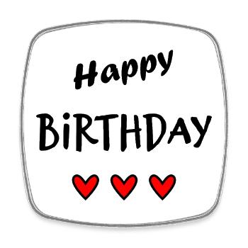 HAPPY BIRTHDAY. CHRISTMAS. YEAR. ANNIVERSARY - Square fridge magnet - white - Front