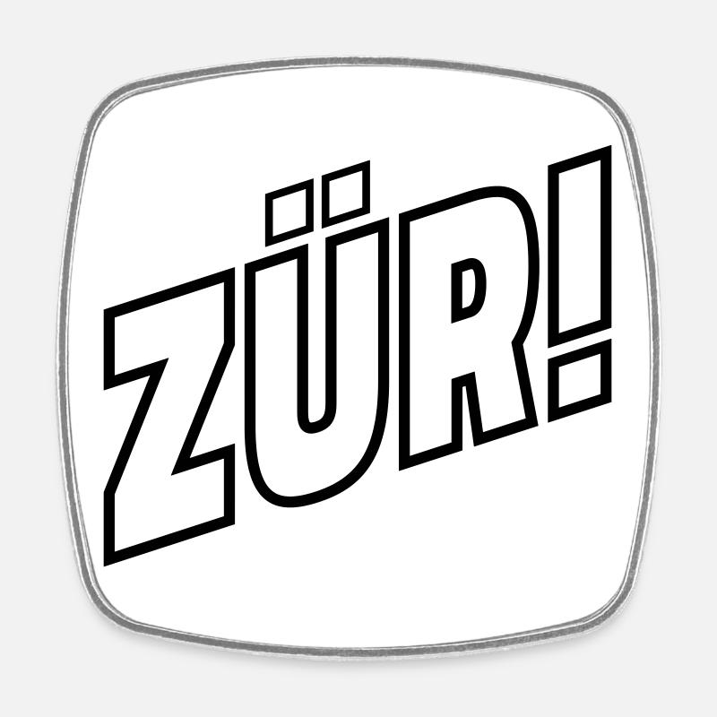 Zurich - Square fridge magnet - white