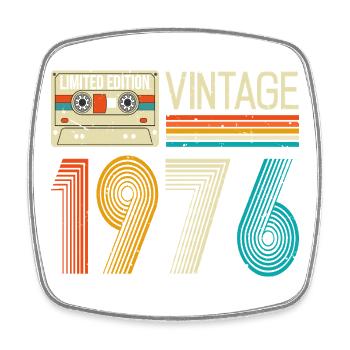 Vintage 1976 Limited Edition, 50. Geburtstagsgeschenke - Viereckiger Kühlschrankmagnet - Weiß - Vorne