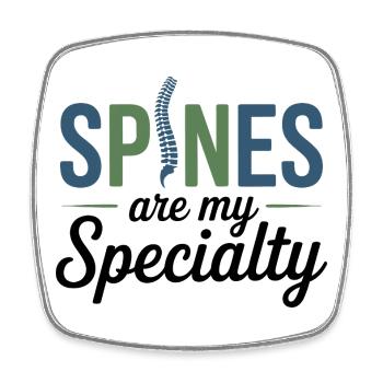 Chiropractor Snap Decisions Are My Specialty Pro  - Square fridge magnet - white - Front