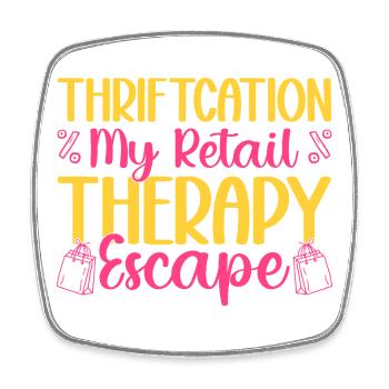 Thrift Shopper Thriftcation My Retail Thrift Store - Viereckiger Kühlschrankmagnet - Weiß - Vorne