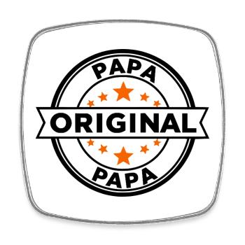 Sternenring Muster Papa - Viereckiger Kühlschrankmagnet - Weiß - Vorne