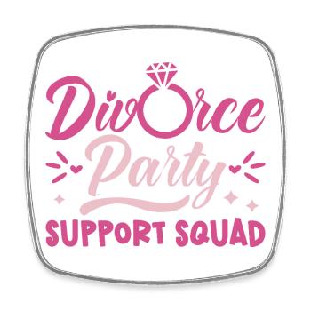 Scheidungsparty Geschenk Humor Freunde Trennungsparty - Viereckiger Kühlschrankmagnet - Weiß - Vorne