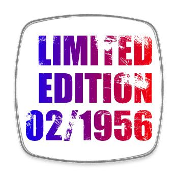 70e anniversaire Édition Limitée 02/1956 - Magnet carré - blanc - Devant