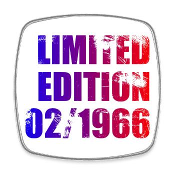60e anniversaire Édition Limitée 02/1966 - Magnet carré - blanc - Devant