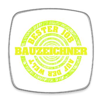 Geschenk für Bauzeichner - Viereckiger Kühlschrankmagnet - Weiß - Vorne