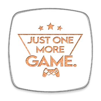 Just_one_more_game_ _retro_style_ - Magnet carré - blanc - Devant