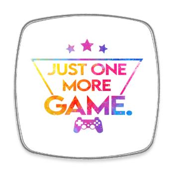 Just_one_more_game_-_étoile_ - Magnet carré - blanc - Devant