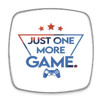 Just_one_more_game_ _retro_style - Magnet carré - blanc - Devant