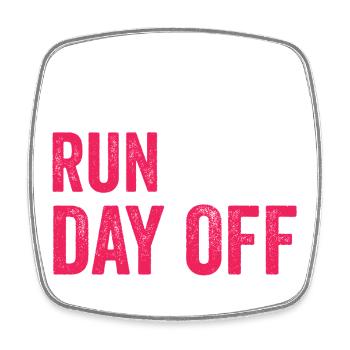 I Need To Go Run This Day Off - Square fridge magnet - white - Front
