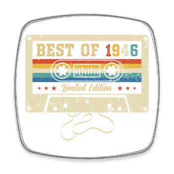 Best Of 1946 80th Birthday - Square fridge magnet - white - Front