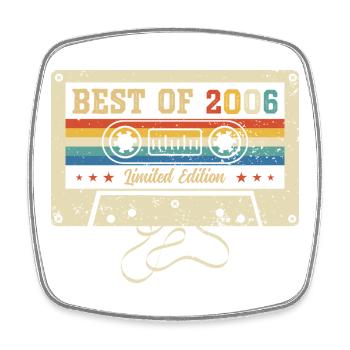 Best Of 20. Geburtstag 2006 - Viereckiger Kühlschrankmagnet - Weiß - Vorne